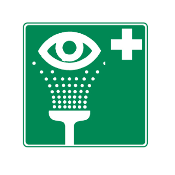 Panneau de lavage des yeux